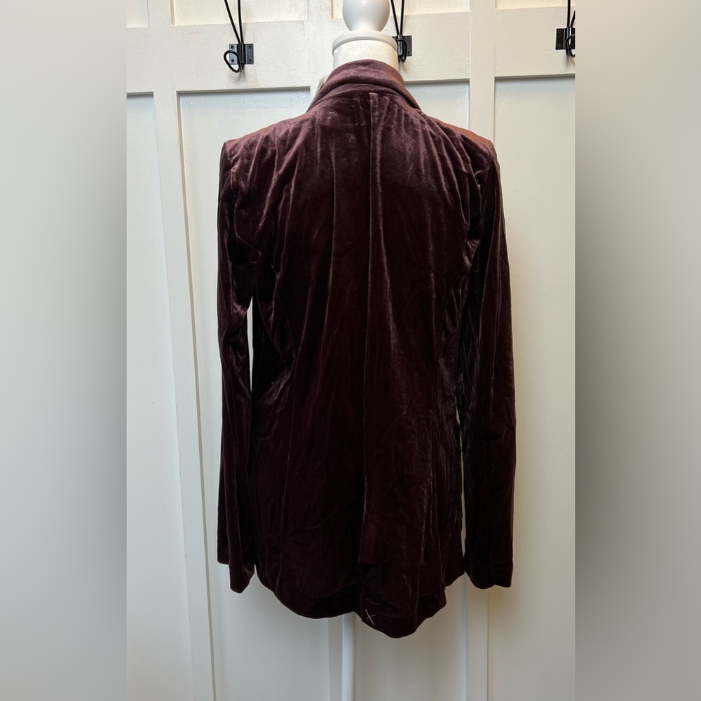 NEW Maurices Siz XS Wine Color Velvet Double Breasted Blazer Jacket NWT Poetcore - Picture 7 of 10